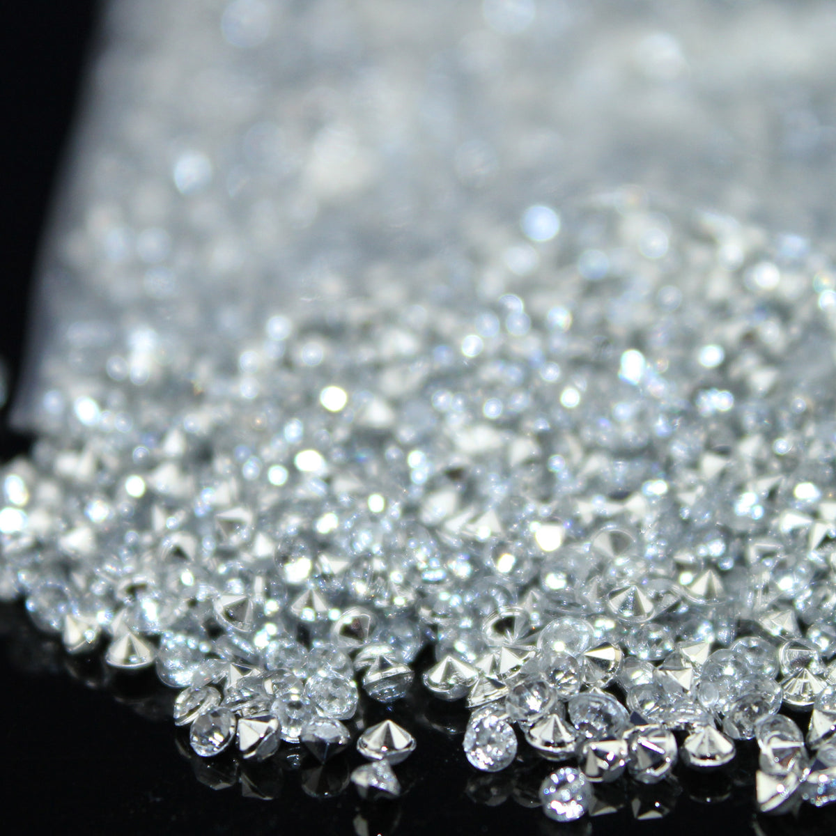 2.5mm Transparent Acrylic Loose Beads for Jewelry Making - Silver, AB Variants