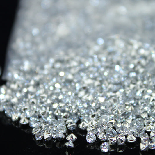 2.5mm Transparent Acrylic Loose Beads for Jewelry Making - Silver, AB Variants