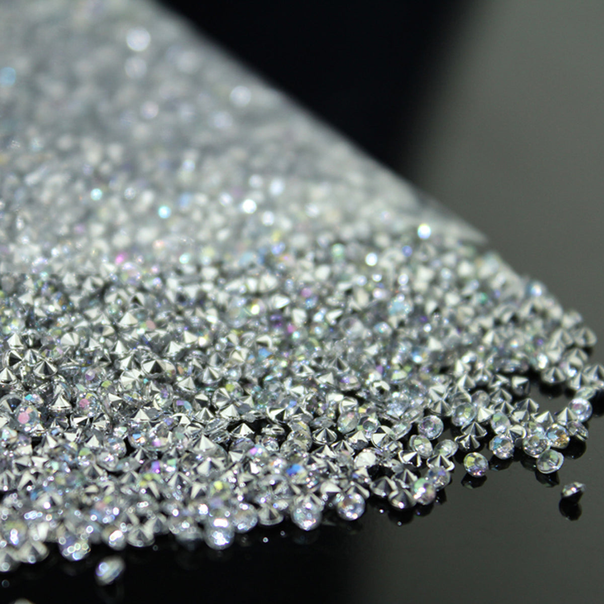 2.5mm Transparent Acrylic Loose Beads for Jewelry Making - Silver, AB Variants