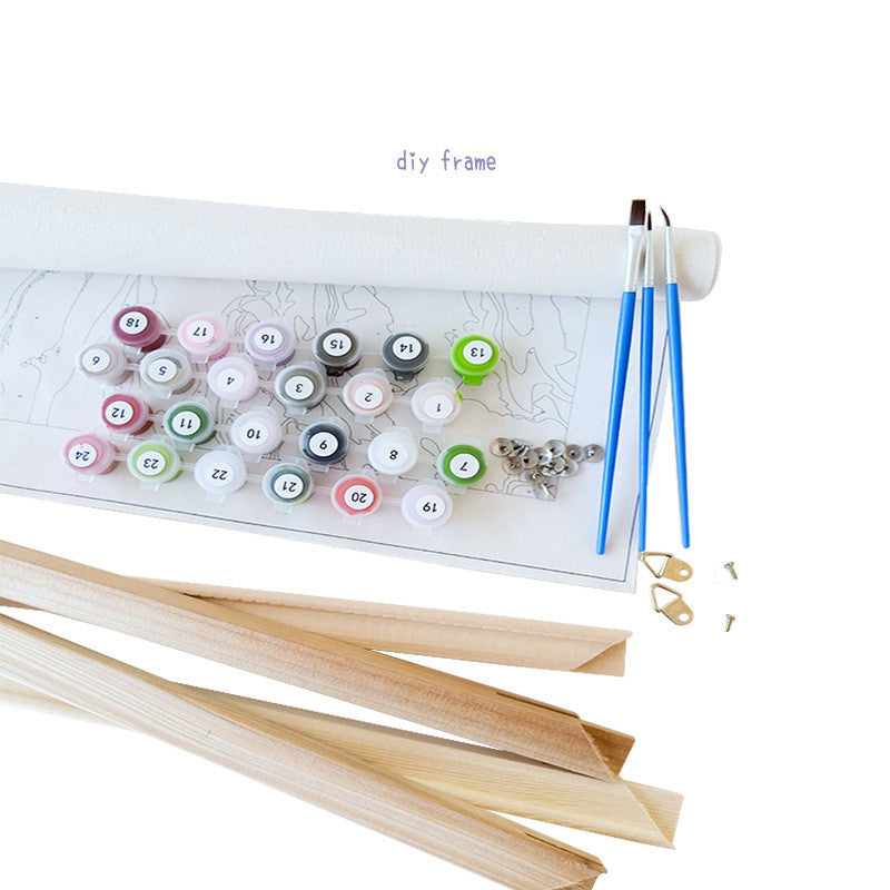 DIY Digital Oil Painting Kit - Customizable Canvas Sizes for Living Room & Bedroom