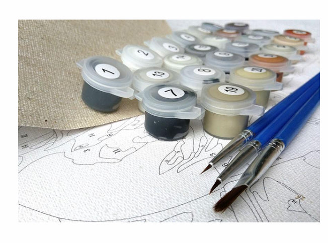 DIY Digital Oil Painting Kit - Customizable Canvas Sizes for Living Room & Bedroom