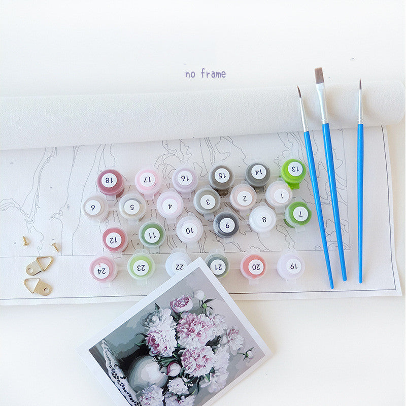 DIY Digital Oil Painting Kit - Customizable Canvas Sizes for Living Room & Bedroom