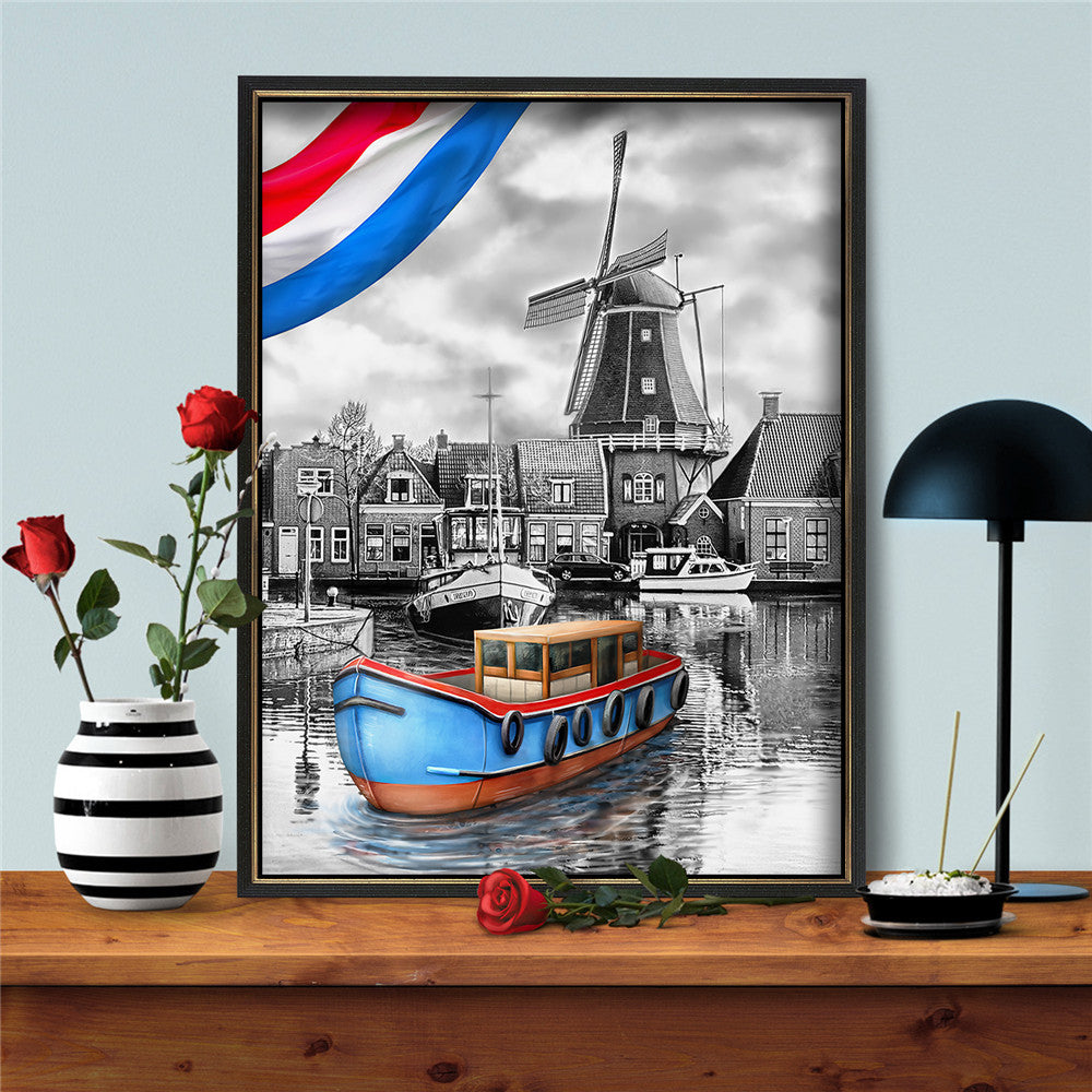DIY Diamond Painting Kit Scenic Full Square Rhinestones Home Decor Gift