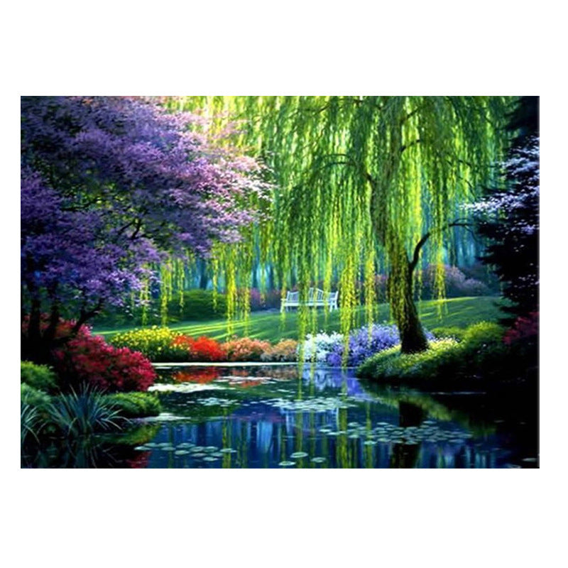 Diamond Painting Landscape Art Kit - Full Diamond Cross Stitch for Home Decor