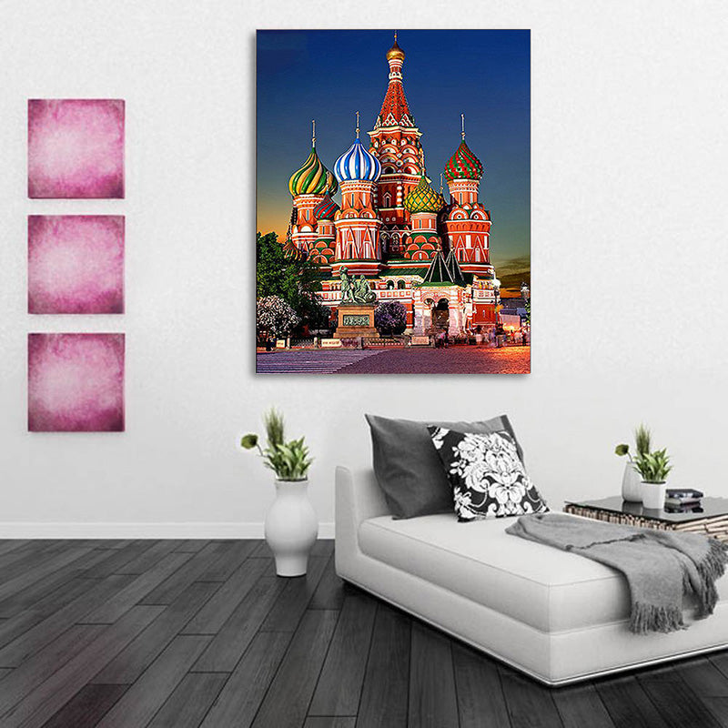 5D Diamond Painting Kit Full Square Moscow Church Mosaic Art DIY Home Decor