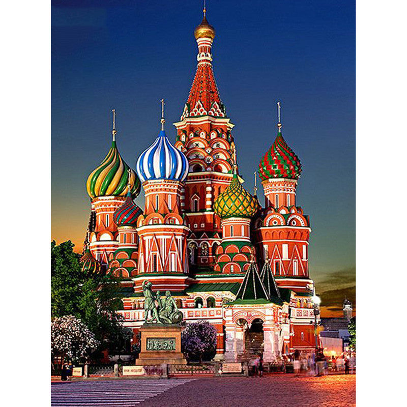 5D Diamond Painting Kit Full Square Moscow Church Mosaic Art DIY Home Decor