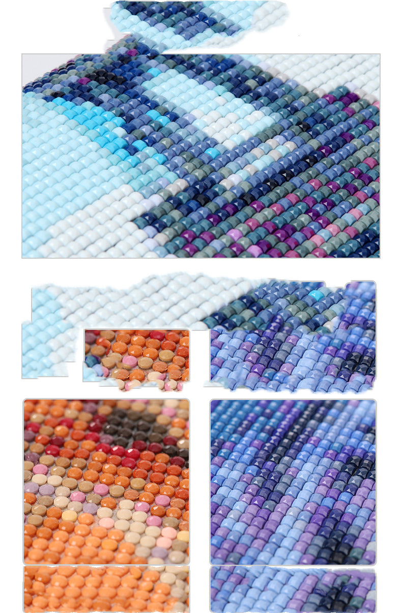 Landscape Lighthouse Wall Art Kit - Rhombus Embroidery Home Decor