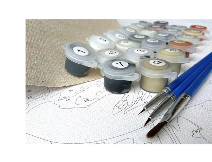 Digital Painting Kit for Dahlias - Art & Craft Supplies for Home & Garden