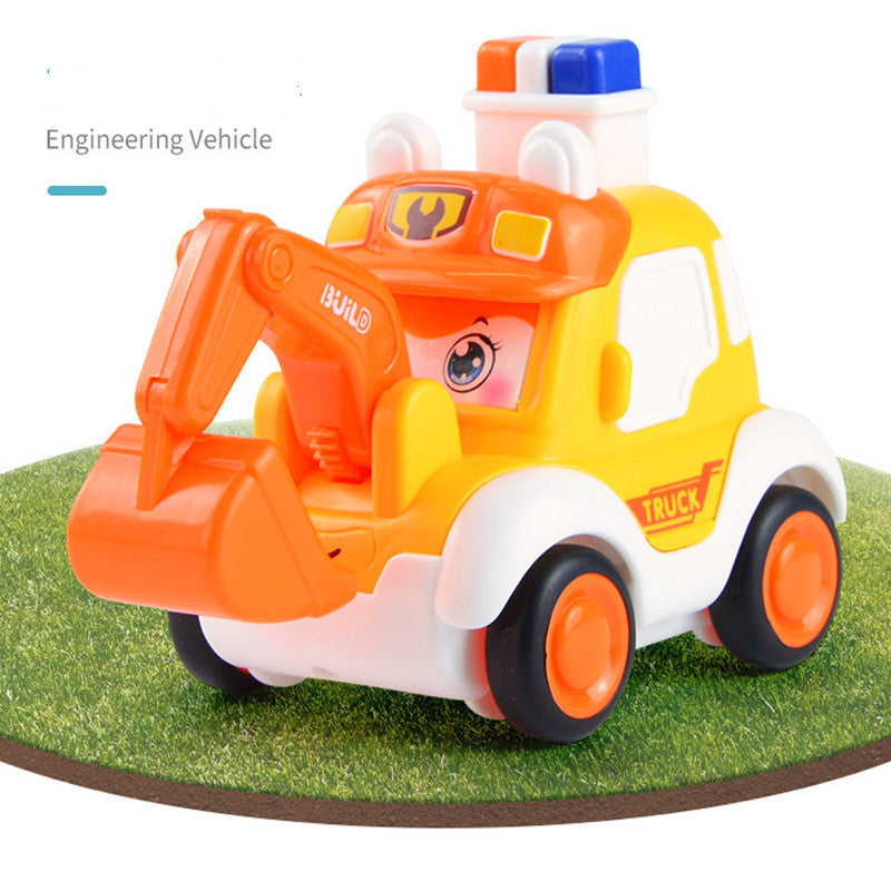 Children's Inertia Recoil Car - Press & Push Toy for Boys, Multiple Colors