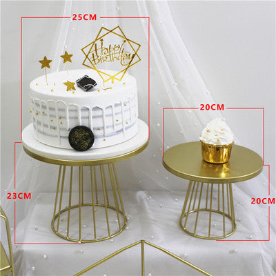 Wedding Cake Stand Display Counter with Multiple Styles - Nordic & Gold Options