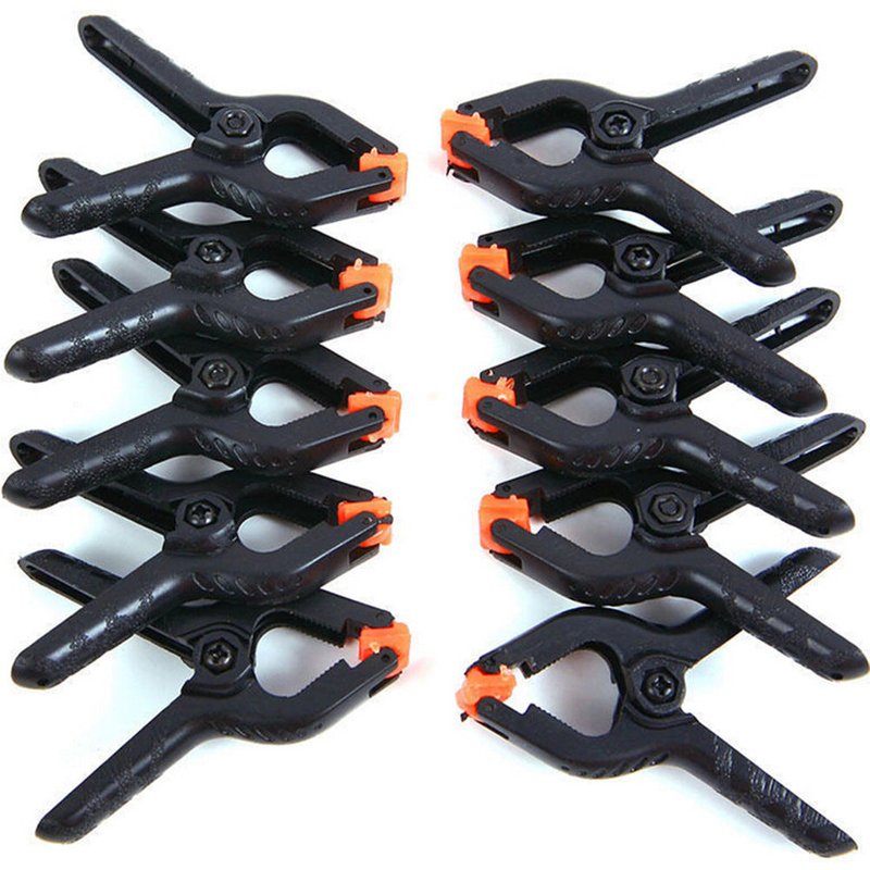 10pcs 2-Inch Plastic Spring Clamps for DIY Woodworking Projects