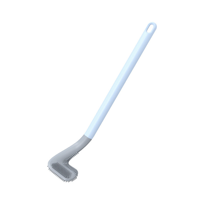 Long Handle Plastic Toilet Brush with No Dead Ends - Easy Cleaning & Hanging Option