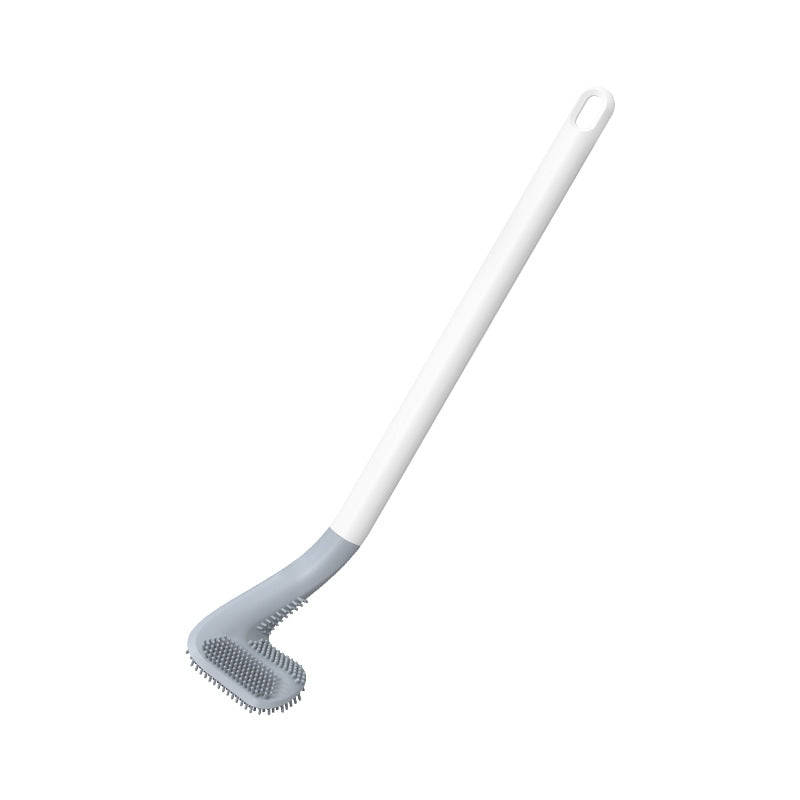 Long Handle Plastic Toilet Brush with No Dead Ends - Easy Cleaning & Hanging Option
