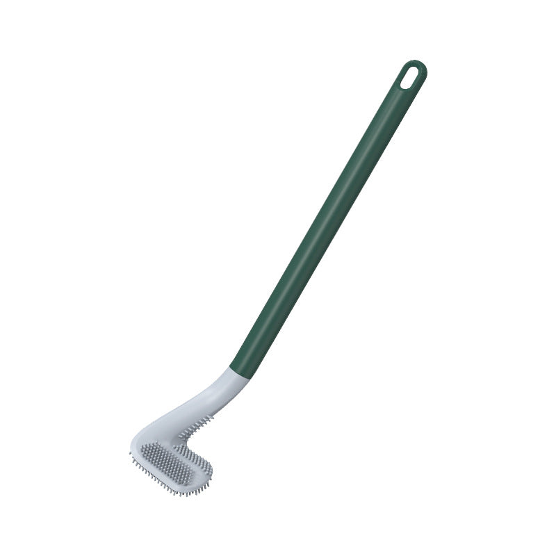 Long Handle Plastic Toilet Brush with No Dead Ends - Easy Cleaning & Hanging Option