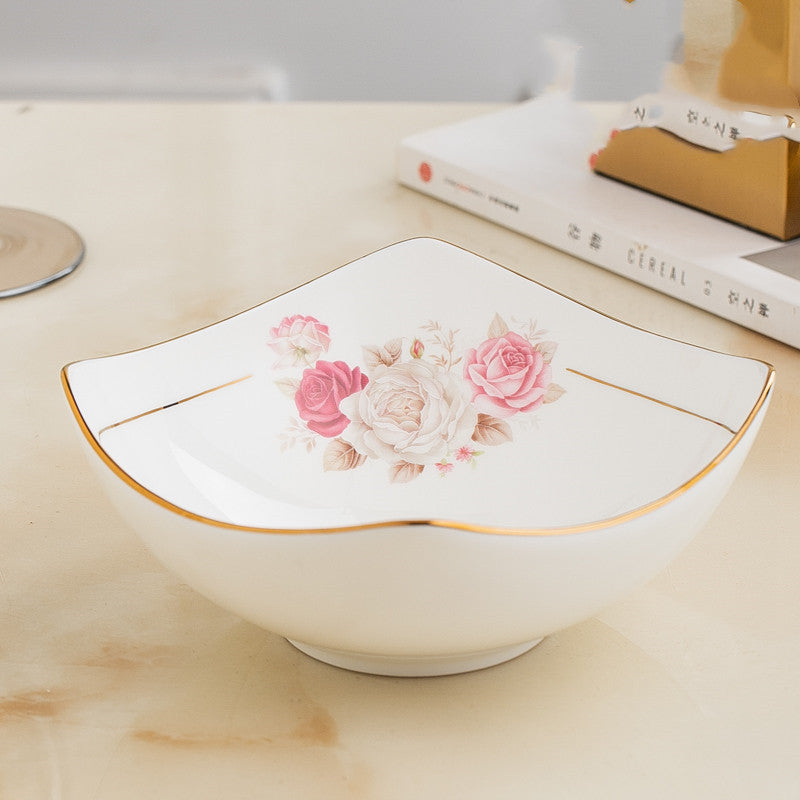 Nordic Style Ceramic Salad Bowl Set with Multiple Colors