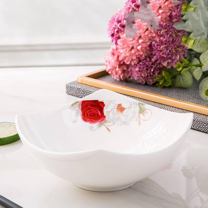 Nordic Style Ceramic Salad Bowl Set with Multiple Colors