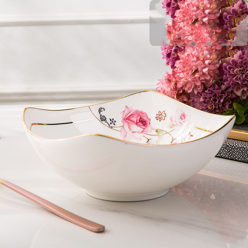 Nordic Style Ceramic Salad Bowl Set with Multiple Colors