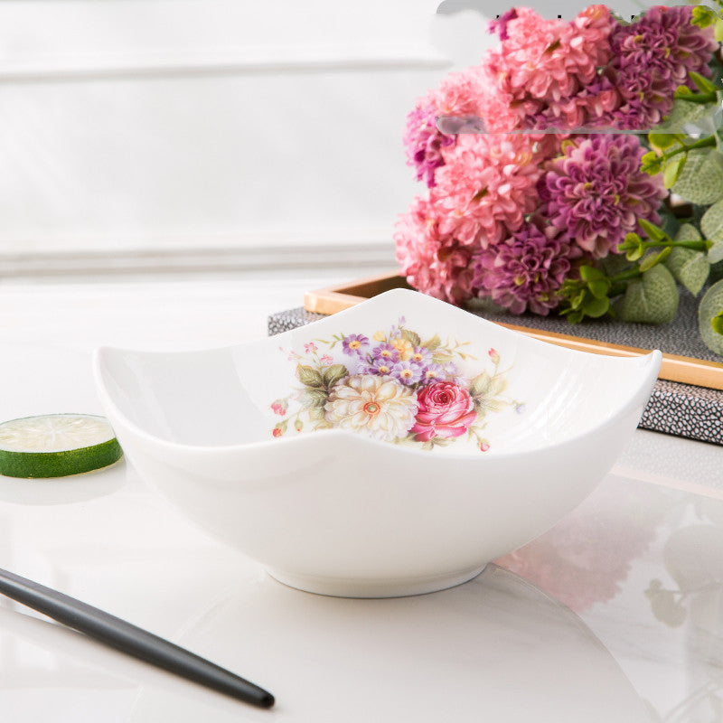 Nordic Style Ceramic Salad Bowl Set with Multiple Colors