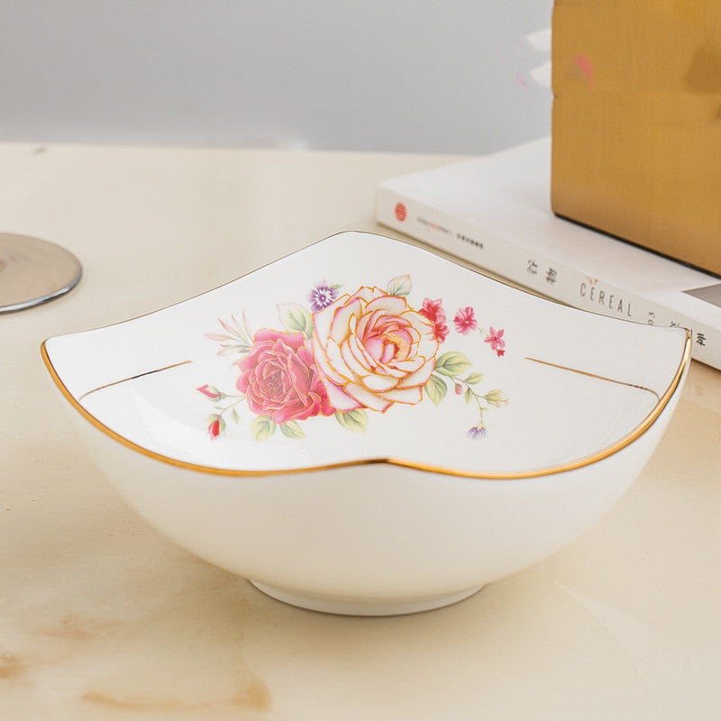Nordic Style Ceramic Salad Bowl Set with Multiple Colors