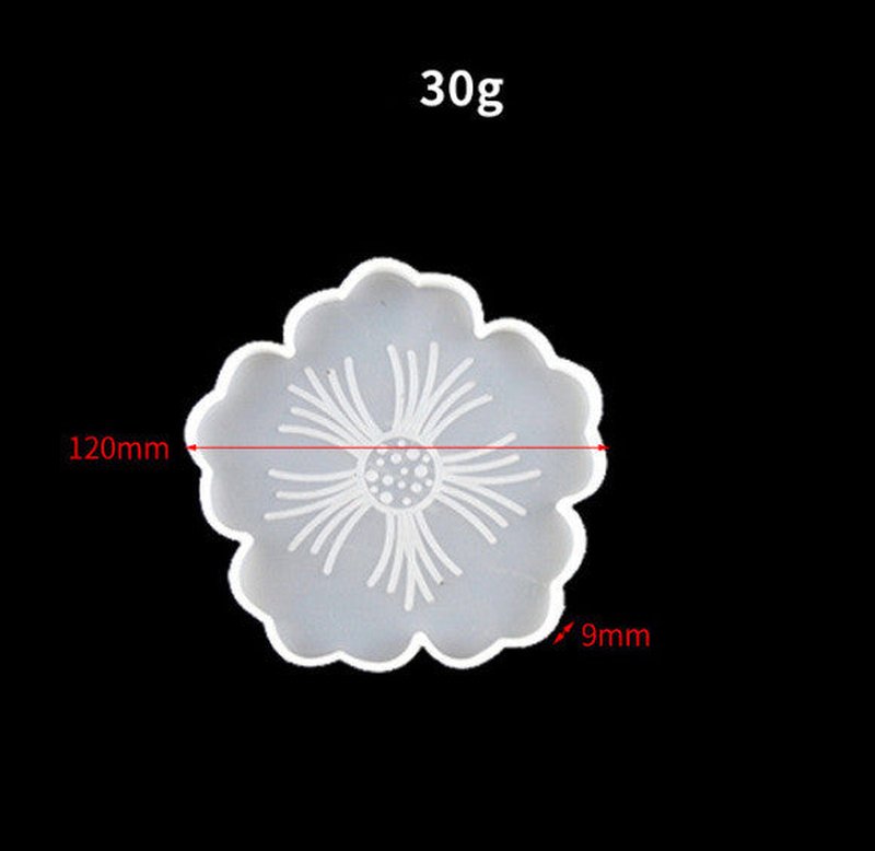 Flower Shape Silicone Coaster Set for DIY Cake Decorating and Crafting