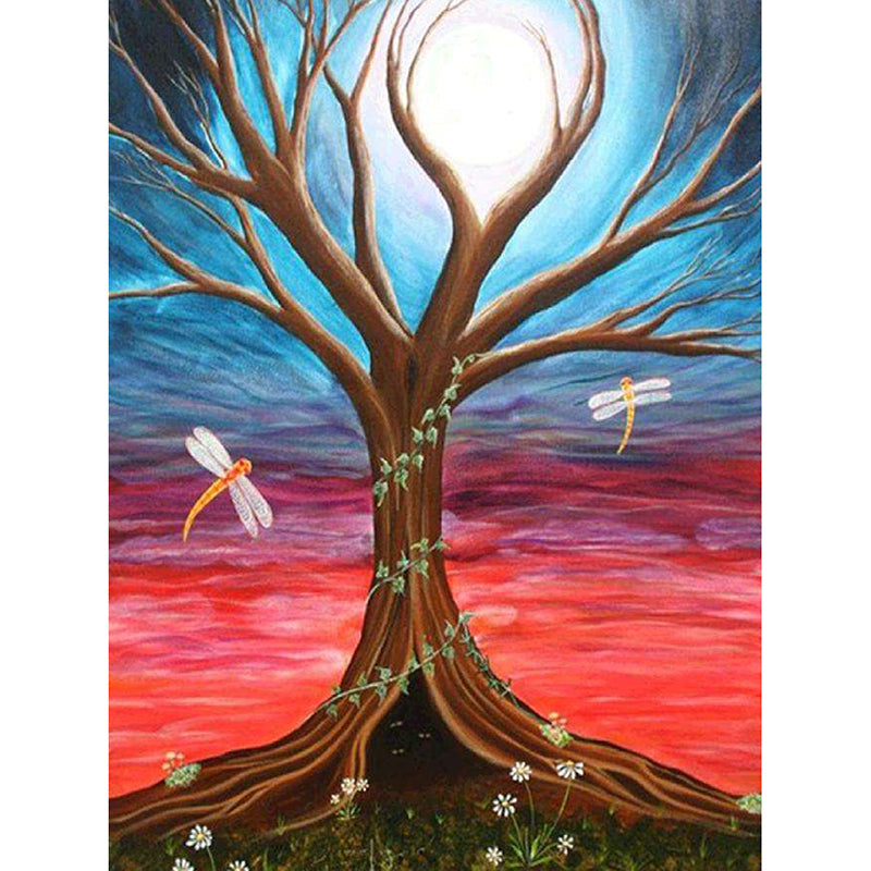 Full Round & Square DIY Diamond Painting Scenic Tree Wall Art
