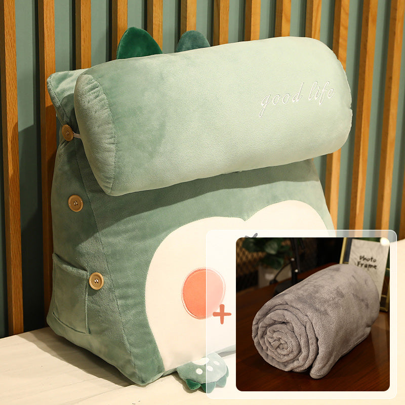 Kids Backrest Cushion Pillow for Dorm Room Bedside Seating - Cartoon Animal Design
