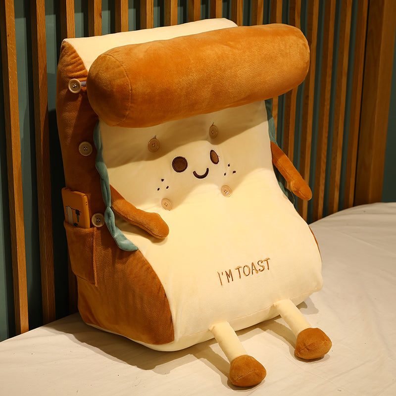 Kids Backrest Cushion Pillow for Dorm Room Bedside Seating - Cartoon Animal Design