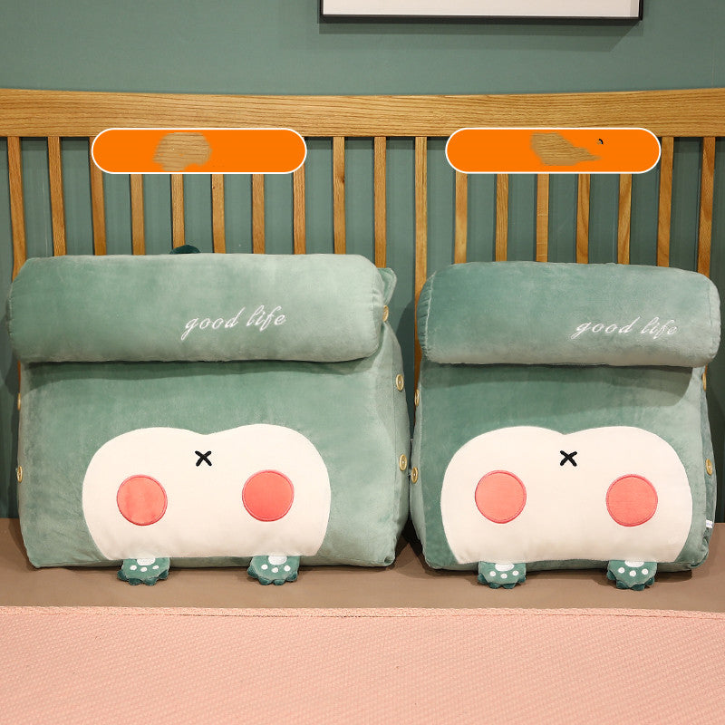 Kids Backrest Cushion Pillow for Dorm Room Bedside Seating - Cartoon Animal Design