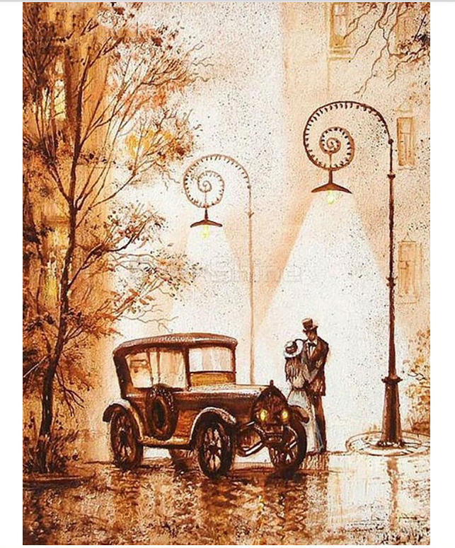 Square Diamond Painting Kit for Couples – Embroidery Bead Art Set