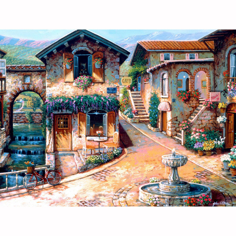 Cityscape Diamond Painting Kit - Full Resin Embroidery Art for Home Decor
