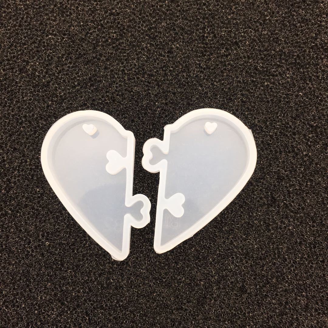 Heart Lock Pendant Silicone Mold for DIY Epoxy Resin Crafts - Lovers Pendant