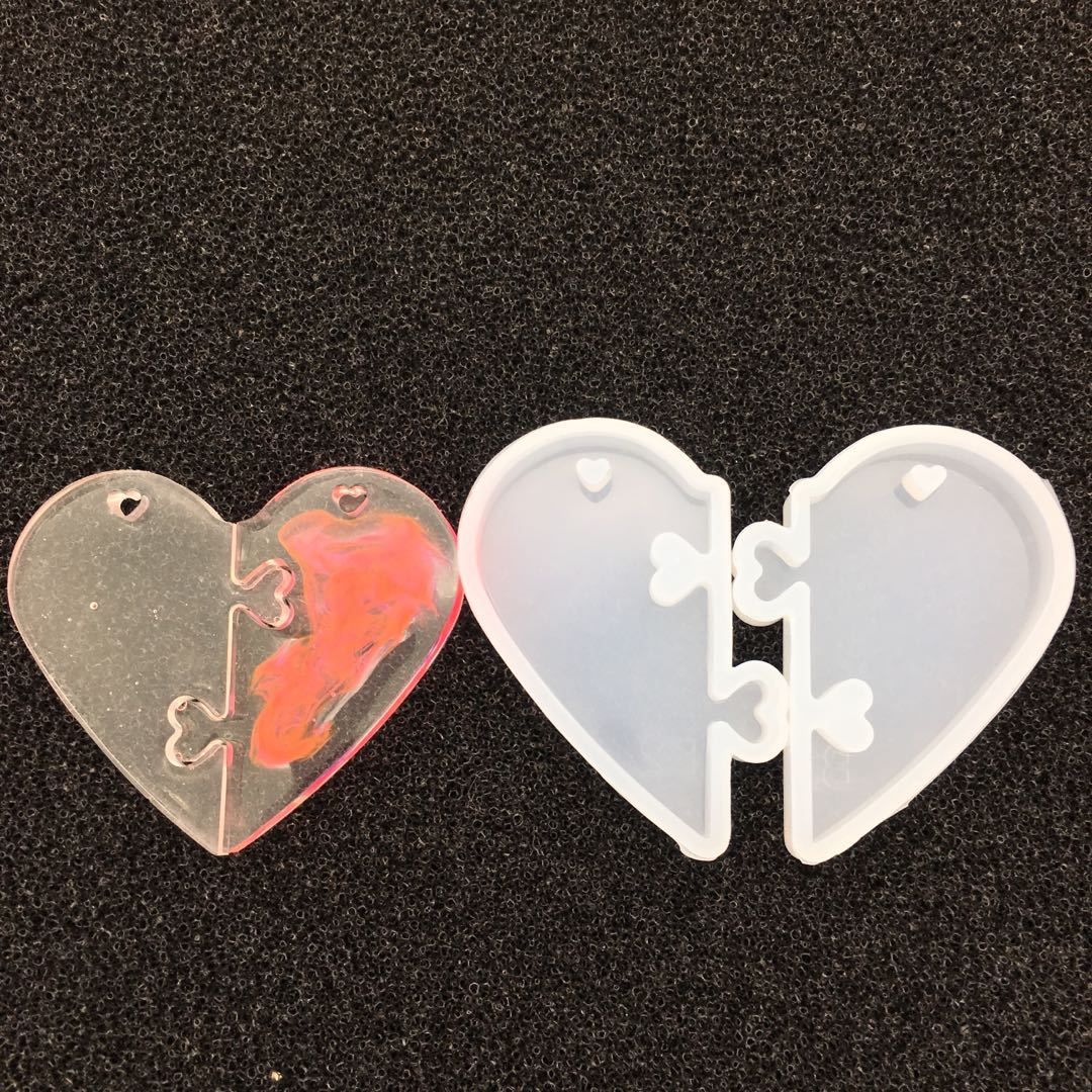 Heart Lock Pendant Silicone Mold for DIY Epoxy Resin Crafts - Lovers Pendant