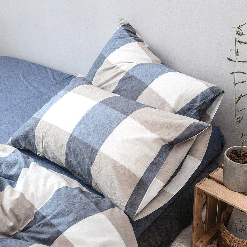 Japanese Style Cotton Pillowcase - Washed Cotton Bedding Cover