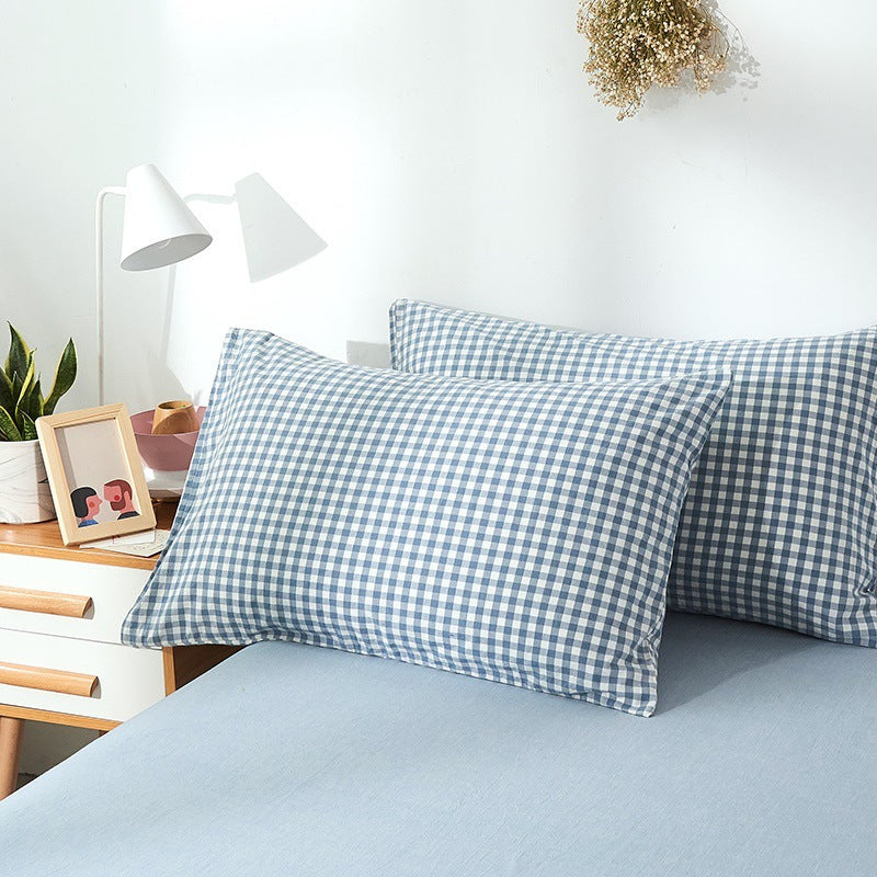 Japanese Style Cotton Pillowcase - Washed Cotton Bedding Cover