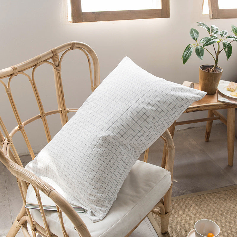 Japanese Style Cotton Pillowcase - Washed Cotton Bedding Cover