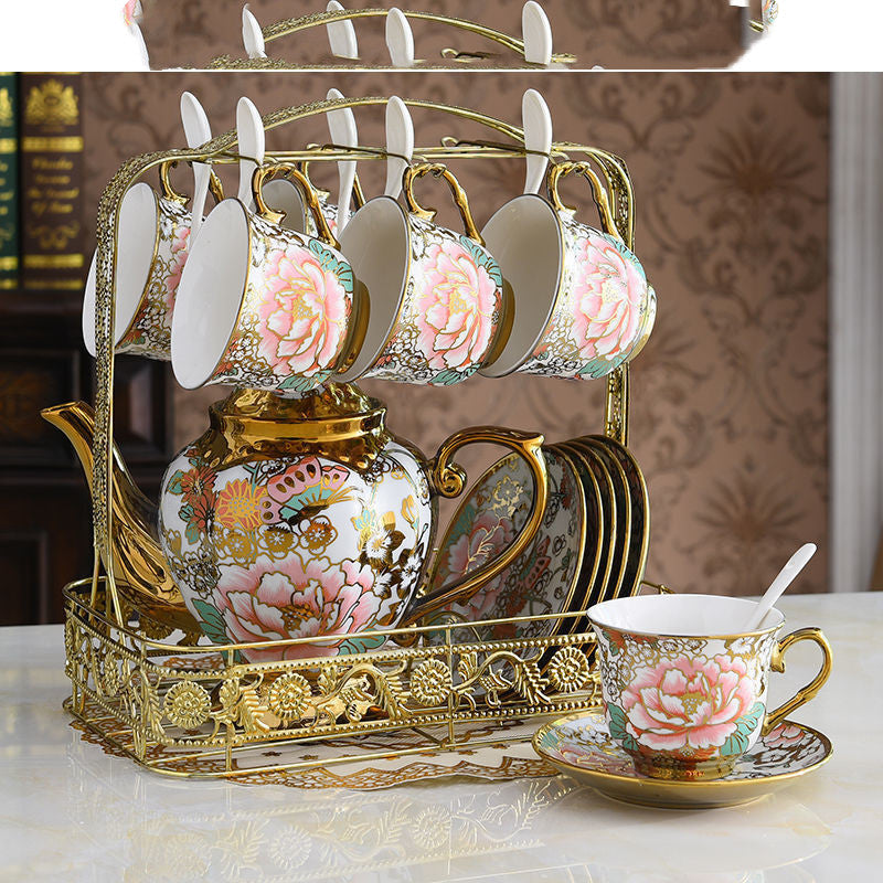15-Piece Tea Set Afternoon Tea Coffee Dessert Tableware - Palace Style