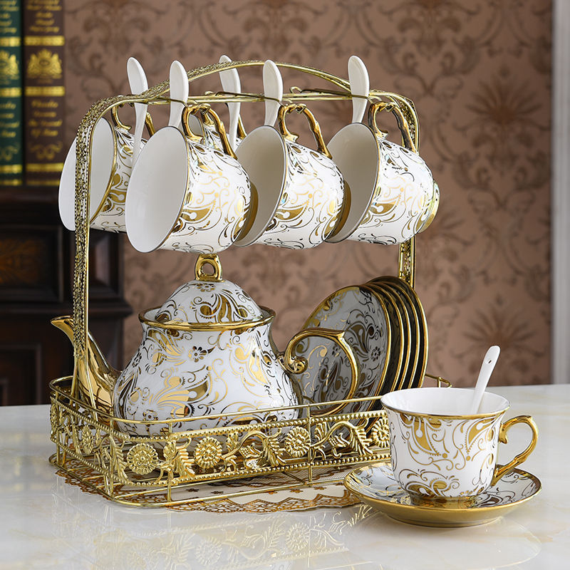 15-Piece Tea Set Afternoon Tea Coffee Dessert Tableware - Palace Style