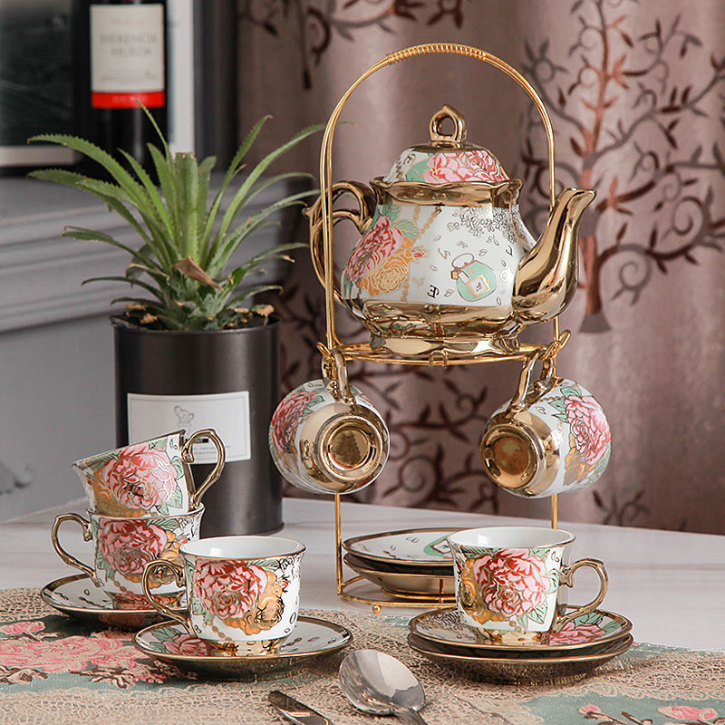 15-Piece Tea Set Afternoon Tea Coffee Dessert Tableware - Palace Style