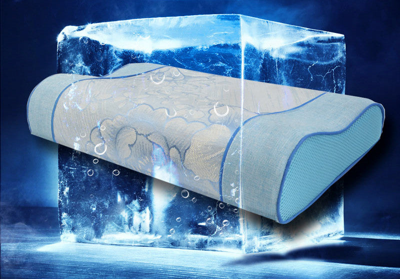 Breathable Memory Foam Pillow with Ice Silk Cover - Cervical Support, All Styles