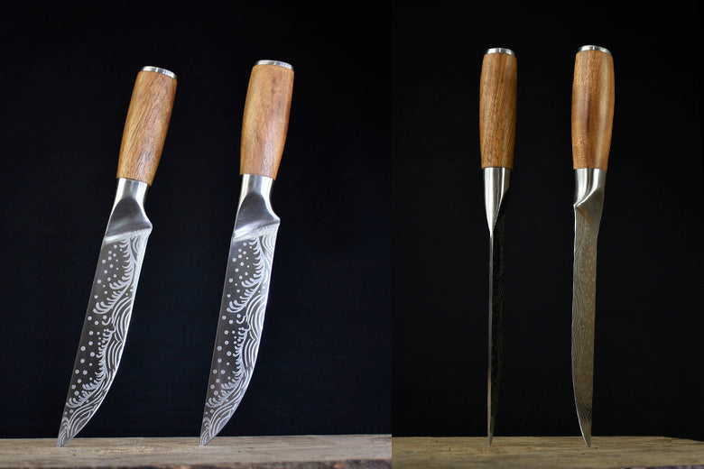 Small Kitchen Chef Knife with Rosewood Handle - 16.5cm Blade
