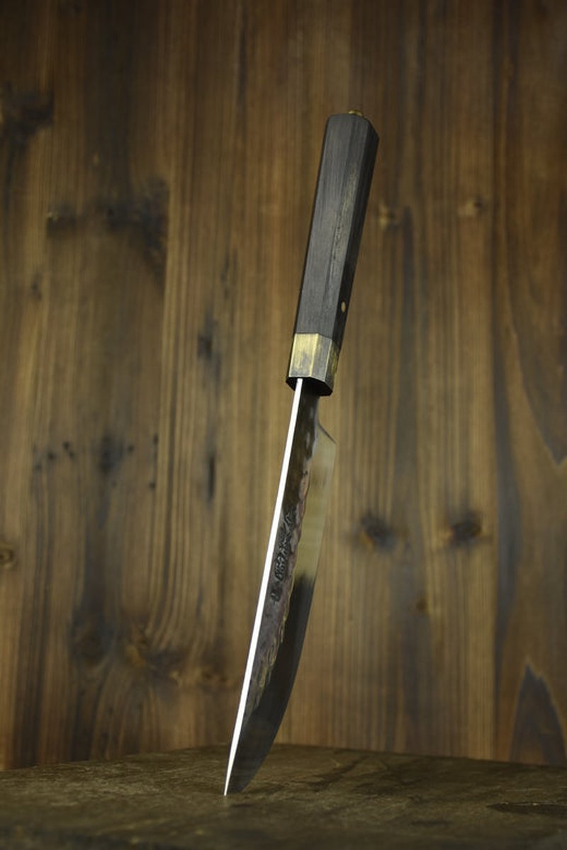 Small Kitchen Knife - 19cm Blade, Black Handle, 32cm Length