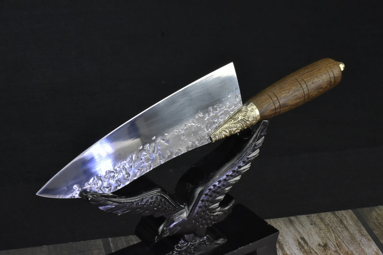 Small Kitchen Knife with Rosewood Handle - 7Cr17MOV Steel, 32.5cm