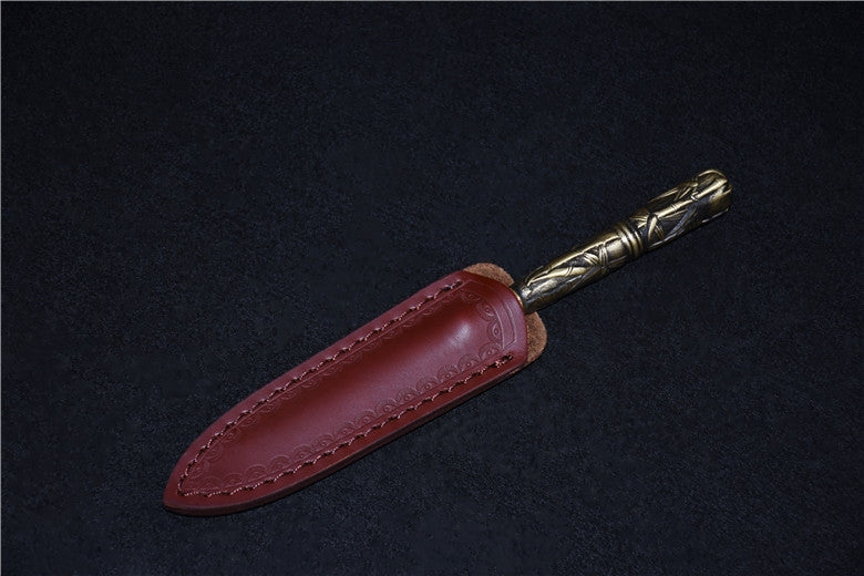 Longquan Tea Knife with Copper Handle - Kitchen & Garden Utensil
