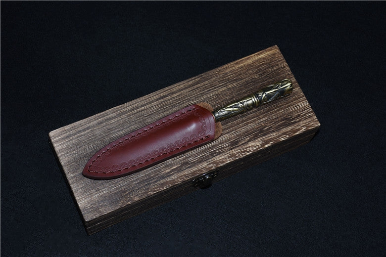 Longquan Tea Knife with Copper Handle - Kitchen & Garden Utensil
