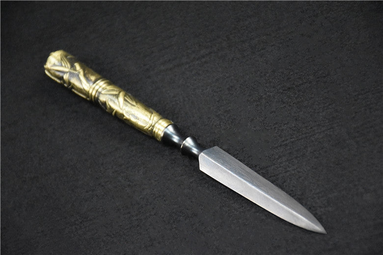 Longquan Tea Knife with Copper Handle - Kitchen & Garden Utensil