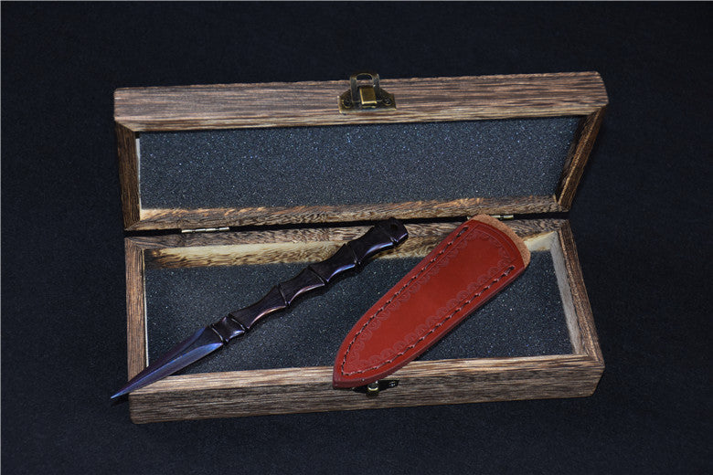 Longquan Tea Knife - Wooden Handle, 175mm Kitchen Tea Utensil