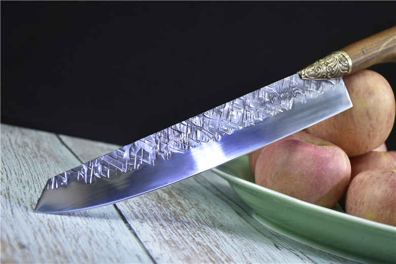 Kitchen Sashimi Knife - 43cm Full Length, 28cm Blade, Rosewood Handle