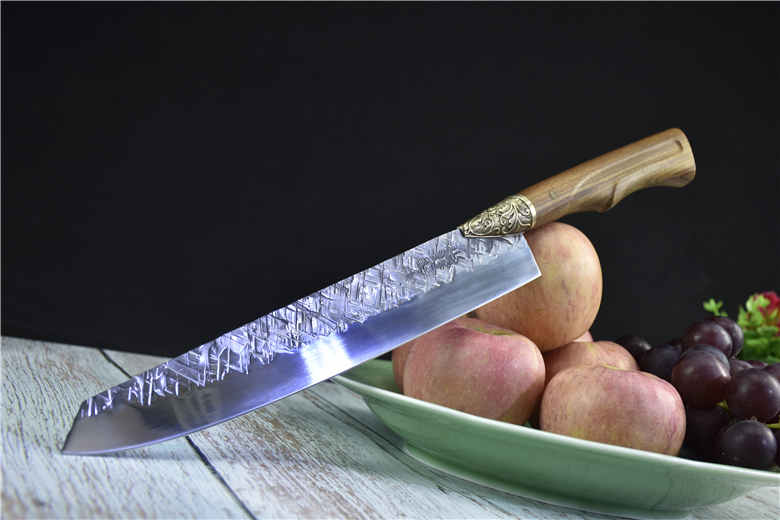 Kitchen Sashimi Knife - 43cm Full Length, 28cm Blade, Rosewood Handle