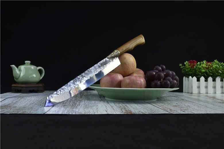 Kitchen Sashimi Knife - 43cm Full Length, 28cm Blade, Rosewood Handle