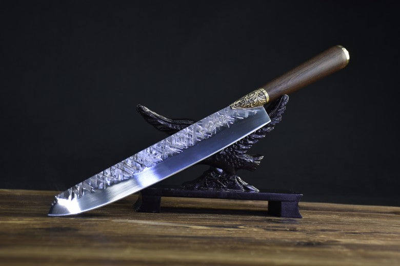 Fish Fillet Knife - Household Taiping Wealth Raw Fish Knife, 42.5cm, Silver